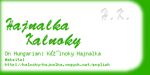 hajnalka kalnoky business card